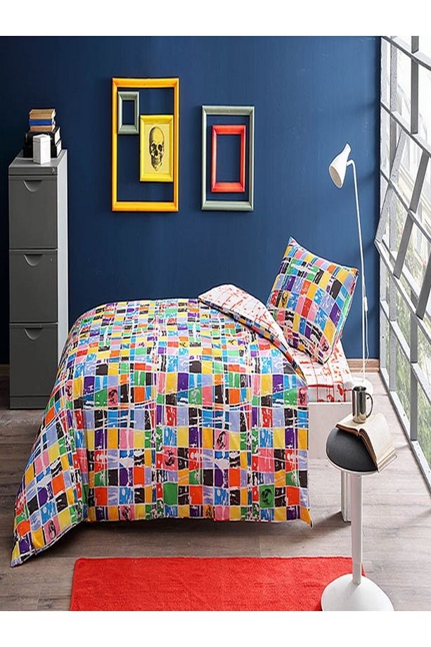 TAÇ RANFORCE GENÇ MODASI TEK KİŞİLİK NEVRESİM TAKIMI 160x220cm - 1