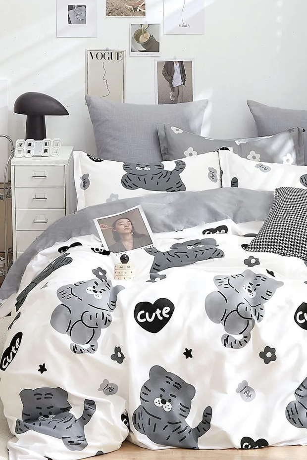 Elastic Sheet Duvet Cover Set Single Size Cute