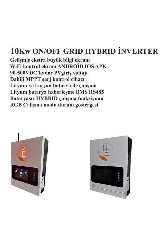 10KW 48V 90V-450V ÇİFT MPPT Yüksek Voltaj Hybrid İnverter On Off Grid Büyük Ekran Yüksek Kalite - 2