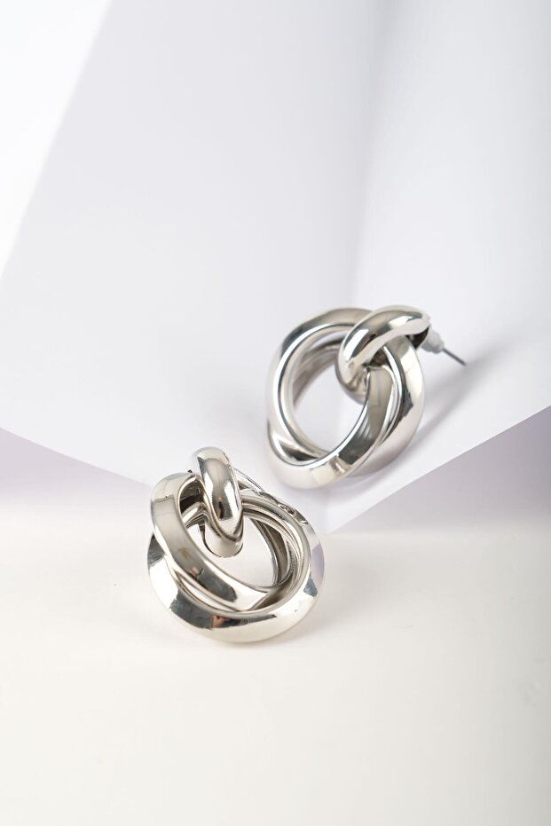 Radiance Silver Steel Earrings
