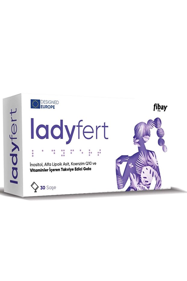 Ladyfert 30 - Multivitamin and Mineral Complex of Inositol, Oleuropin, Chaste and Resveratrol with Sachet - 1