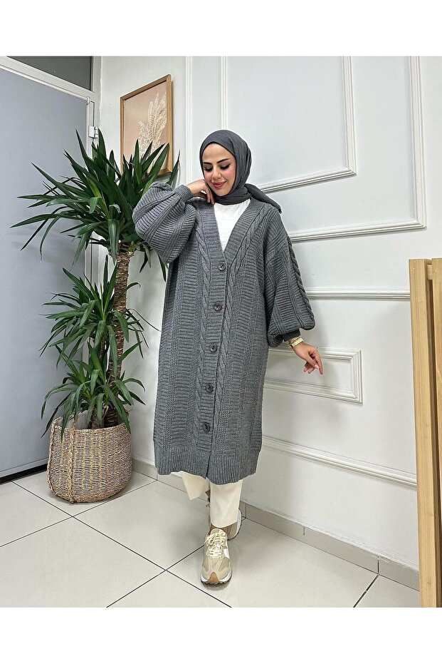 Wonderful Soft Thick Hair Braided Knitwear Cardigan