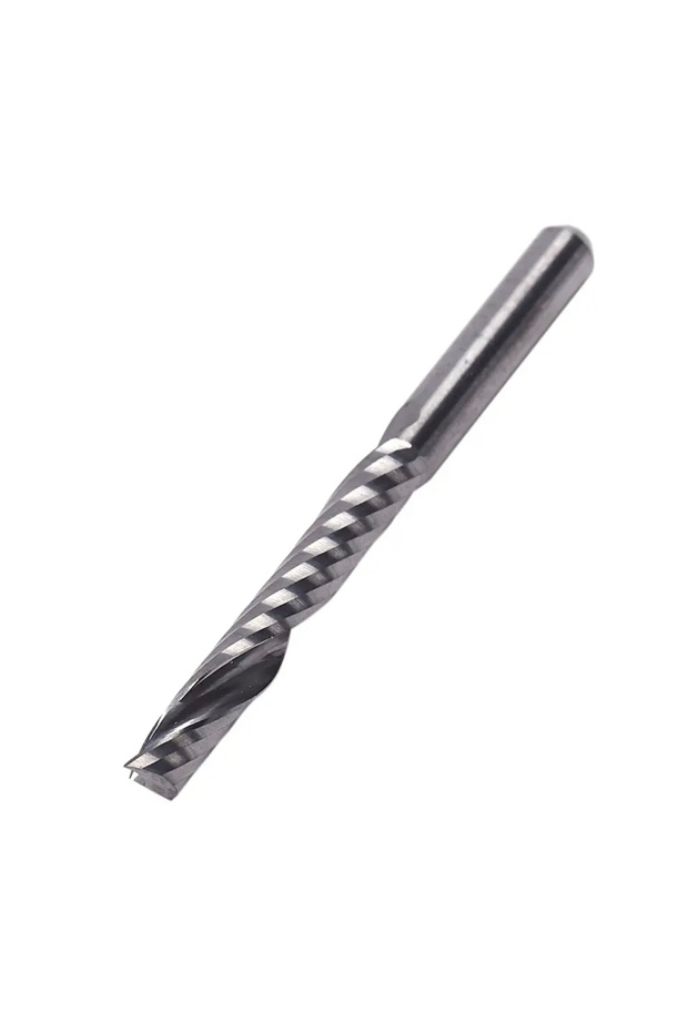 1 Adet Cnc Freze Uçları 3.175x22mm Tek Flüt Spiral Karbür Cnc Freze Uçları Freze Kesicisi - 8