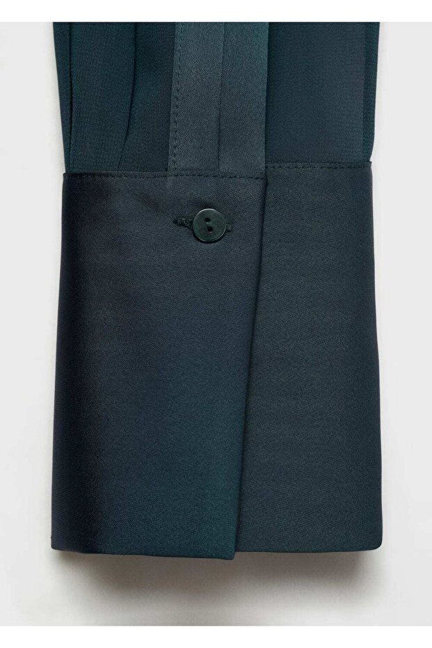 Gizli Düğmeli Şifon Gömlek - 7