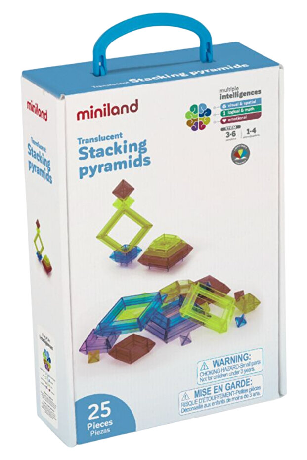 Construction Game With Translucent Pyramid Pieces - 1