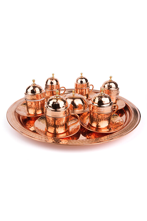N10 Model Copper Embroidered Coffee Set