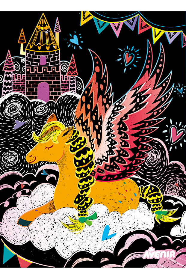 Scraper set - 4 winged horses Pegasus - 2