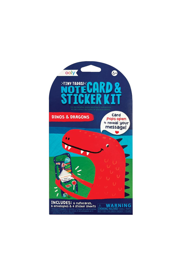 Note and Sticker Card Set - Dinosaurs, Tiny Tadas! - 1