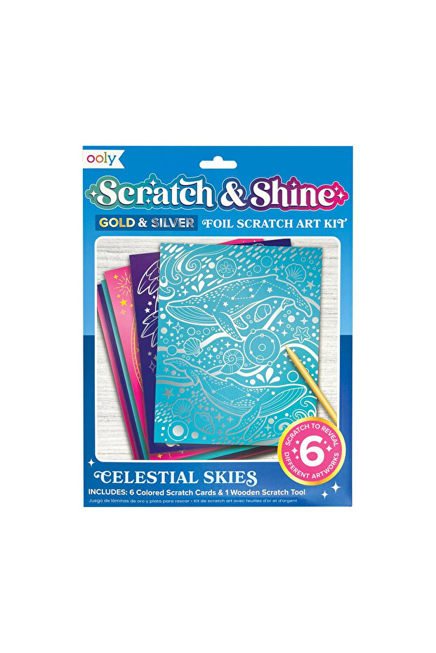 Scratch and Shine Creative Set - Celestial Skies - 1