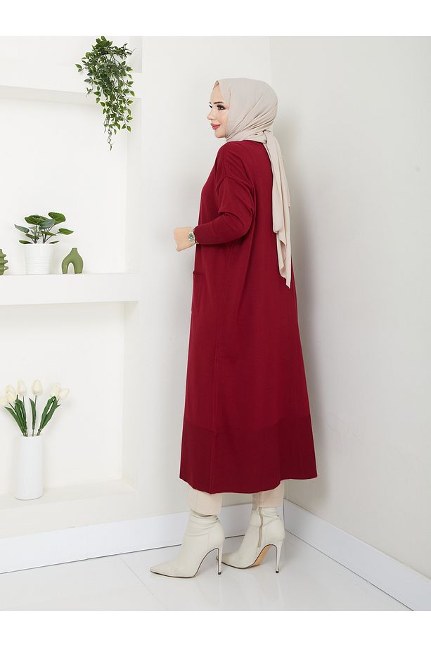 Harika Yumuşacık Hafif Yarasa Kol Triko Hırka - 7