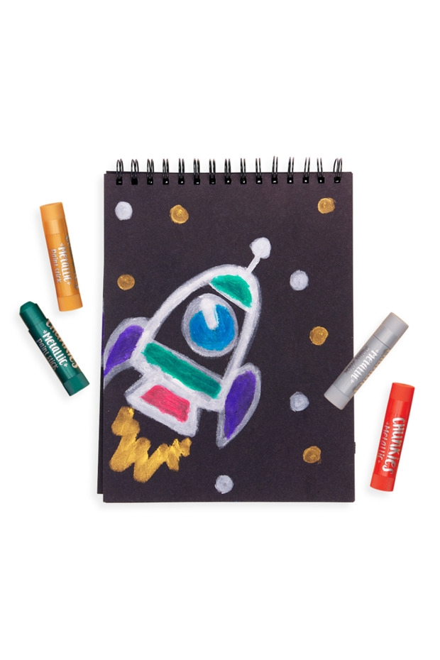 Chunkies solid tempera pencils metallic colors, 6 pieces - 4