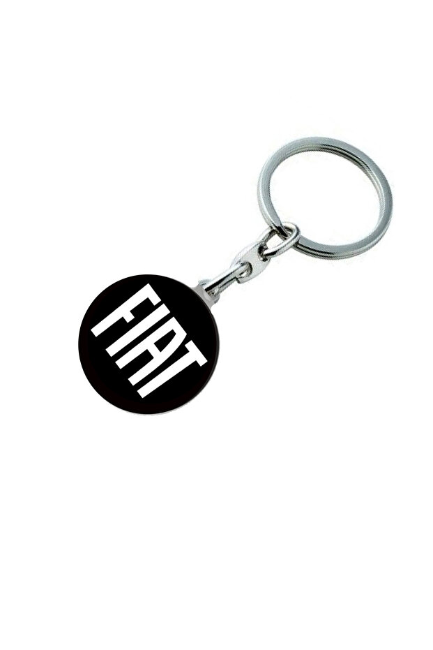 New Fiat Logo Metal Automobile Keychain - Drop Printed