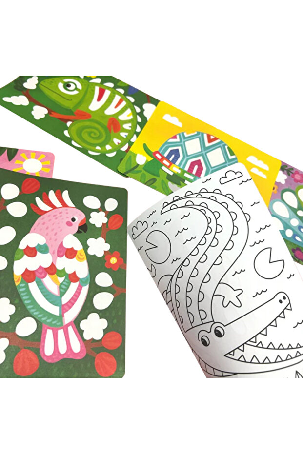 Комплект за рисуване с фолио - Страхотни животни - 5