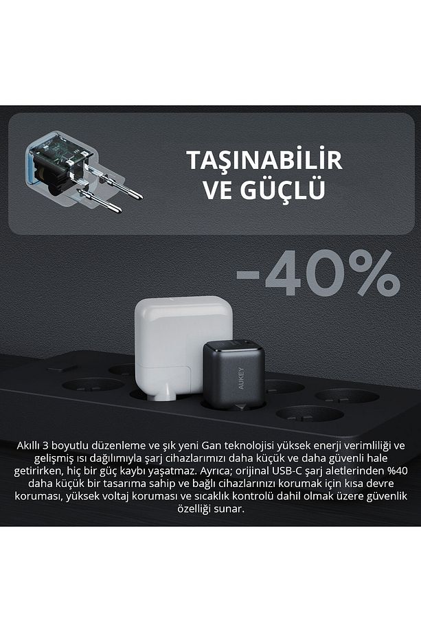 Pa-b1l-bk 30w Omnia Mini Gan Type-c Pd Şarj Adaptörü Siyah - 3
