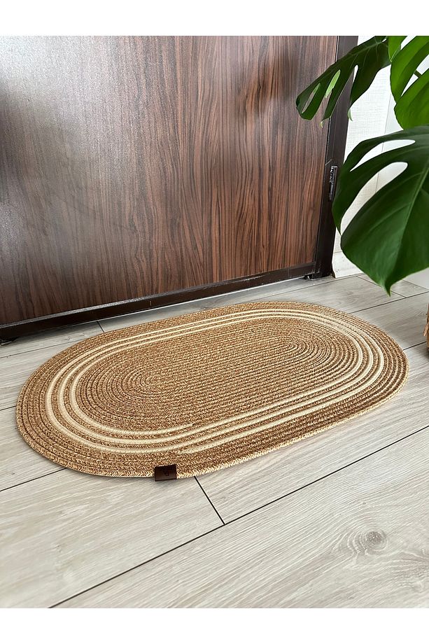 Jüt, Hasır Desenli Kapı Önü, Paspas, Banyo Paspası, Balkon Paspası Hasır Halı, jüt Paspas - 3