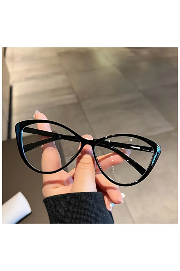 Cat Eye Large Frame Glasses - 1