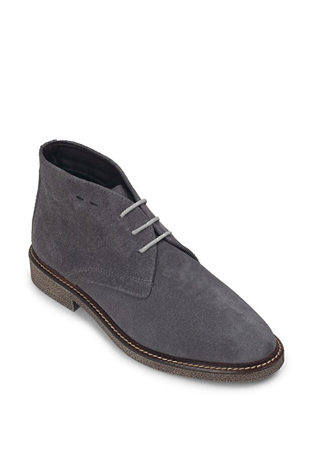 Hakiki Süet Gri Kadın Bot - 7