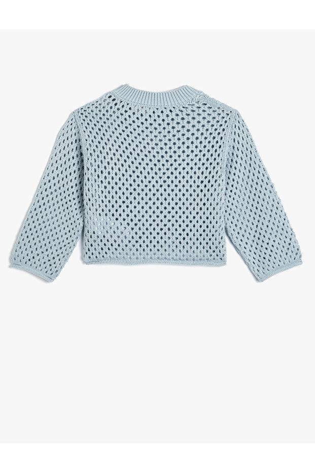 Openwork Sweater Knitwear Round Neck
