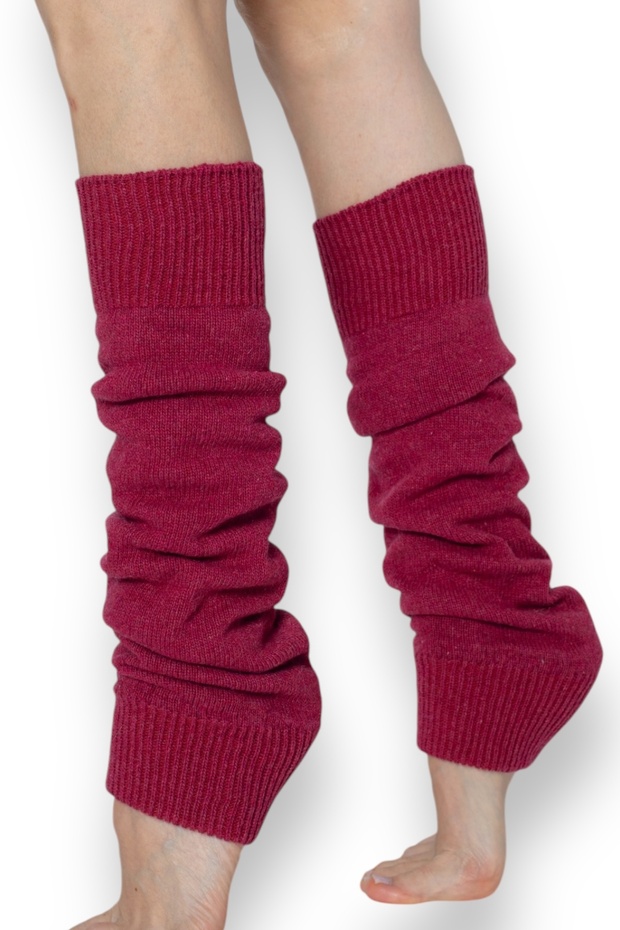 Natural Wool Women's Knee Pads Leggings Footless Yoga Socks