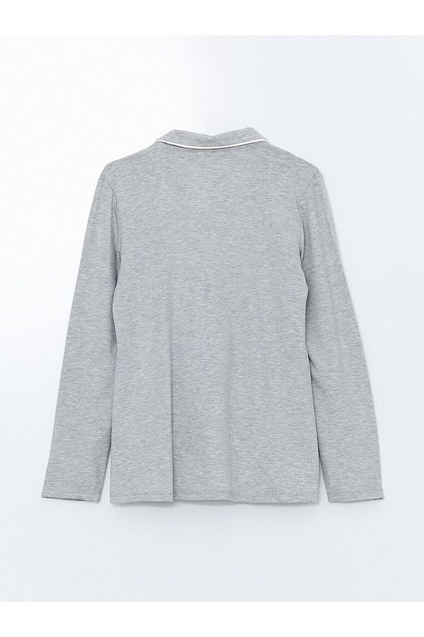 Gömlek Yaka Nakışlı Hamile Pijama Takımı - 5