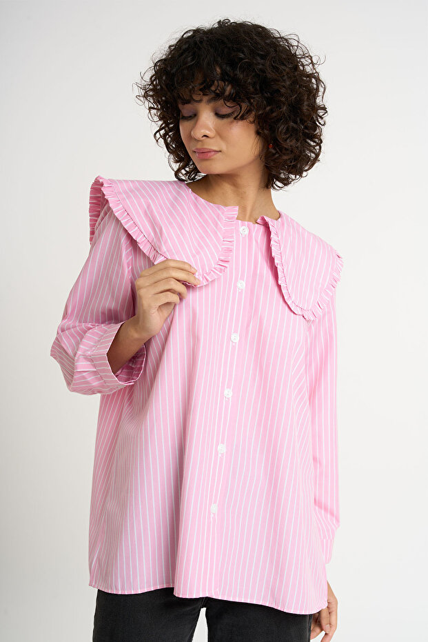 Bebe Yaka Çizgili Gömlek - 2