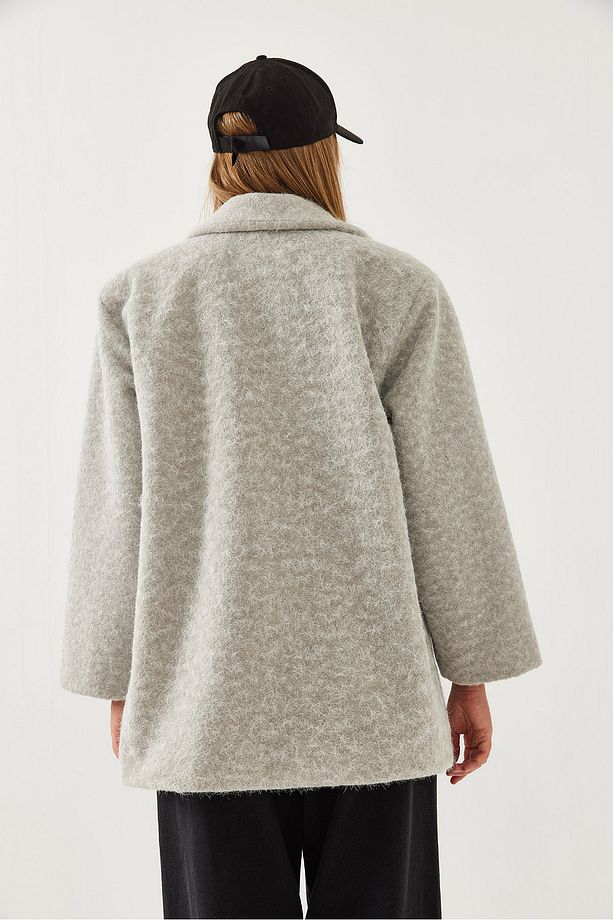 Kadın Oversize Geniş Kaşe Kaban 2602 60261005 - 6