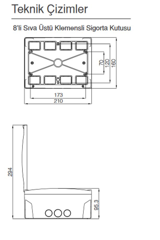 Sigorta Kutusu Sıva Üstü 8 Li 63108 - 2