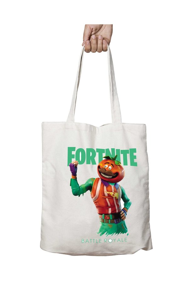 Fort Nite Tomato Two Sides Lasting Washable School Beach Shoulder Tote Bag