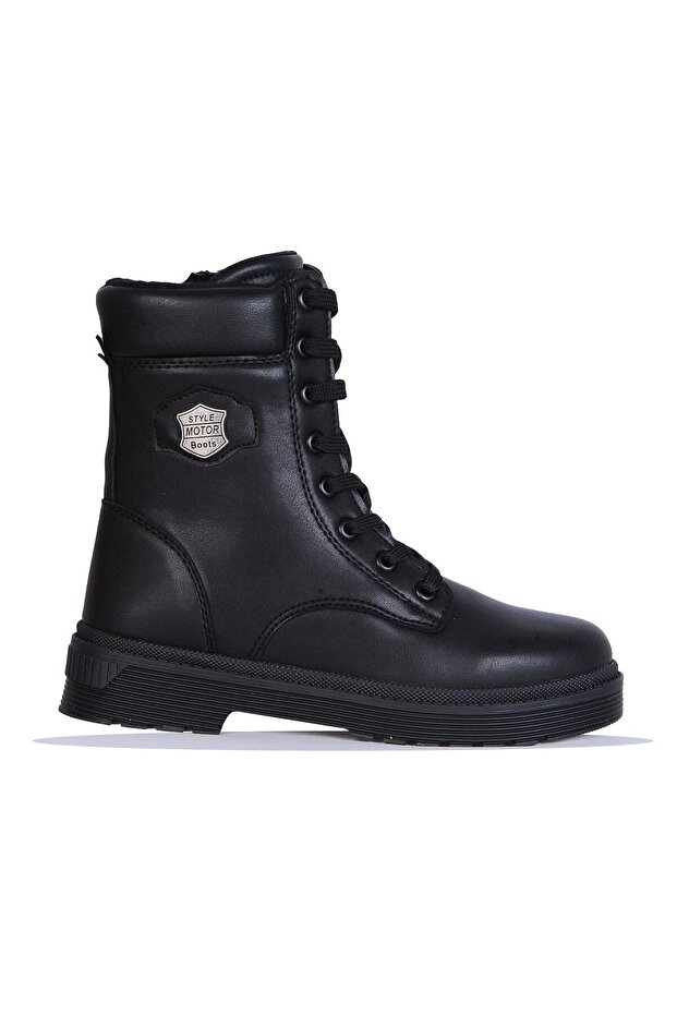 24070 Plct Black Nova Women's Flat Boots
