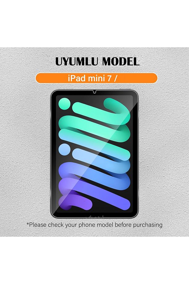 Apple İpad Mini 7. Nesil Tablet Nano Ekran Koruyucu Cam A17 Pro A2993 A2995 A2996 - 8.3inç - 2