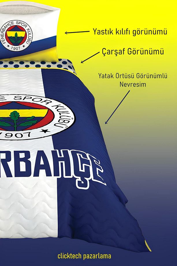 Fenerbahçe Tek Kişilik 4 Mevsim Set - 5 Parça - 3