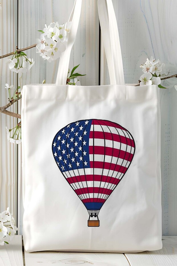America Flag Printed Cloth Bag Shoulder Bag Model