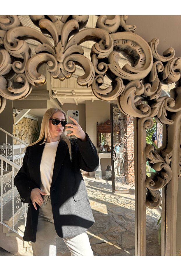 Kaşe Blazer Ceket - 3