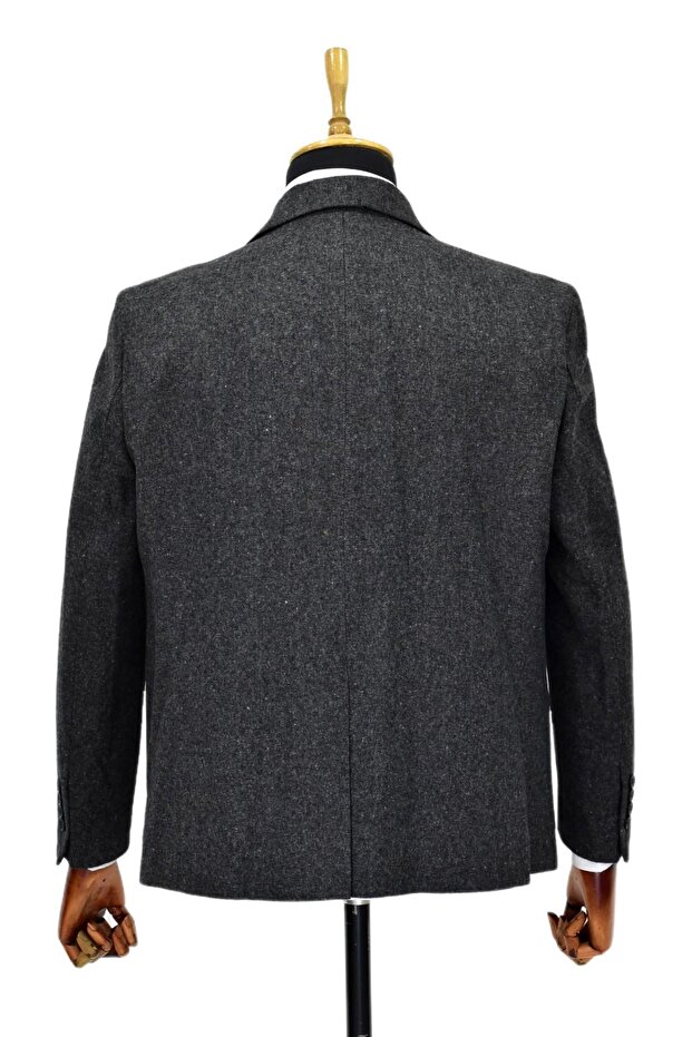 Erkek Kışlık Kumaş Tek Ceket 4 Drop BGL-ST03969 - 5