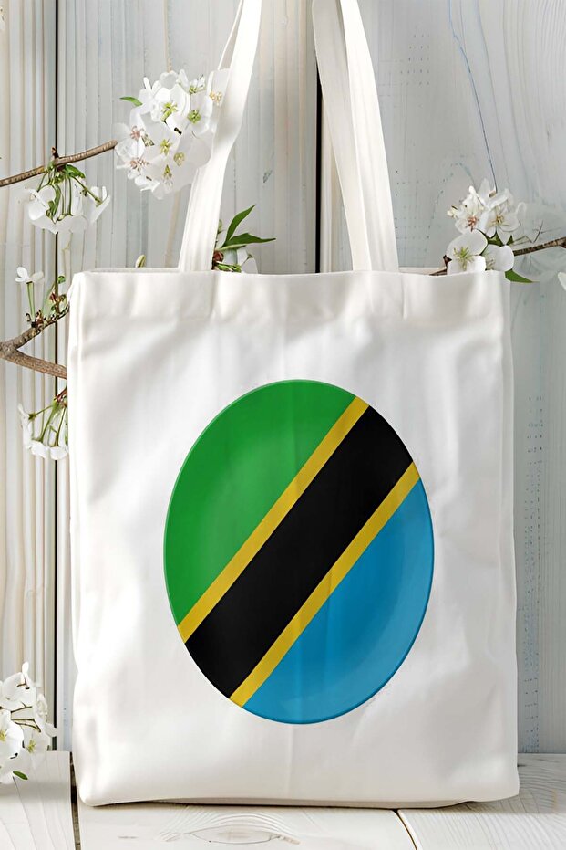 Tanzania Flag Printed Cloth Bag Shoulder Bag Model
