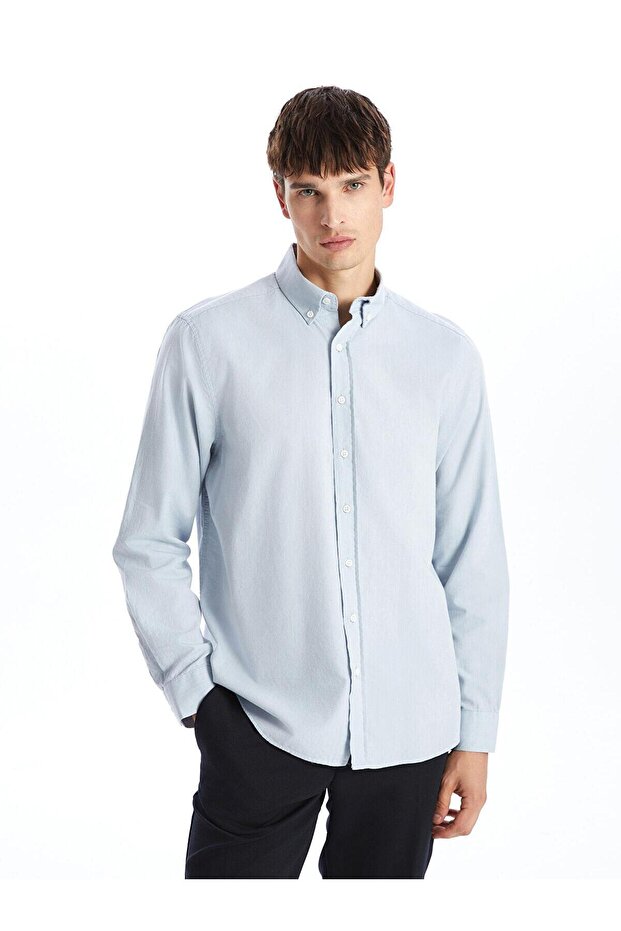 Southblue Slim Fit Long Sleeve Dobby Men's Shirt (W4)
