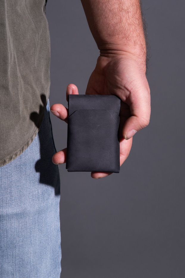 Genuine Leather Minimal Card Holder, Super Slim Leather Thin Model Credit Card & Business Card Holder