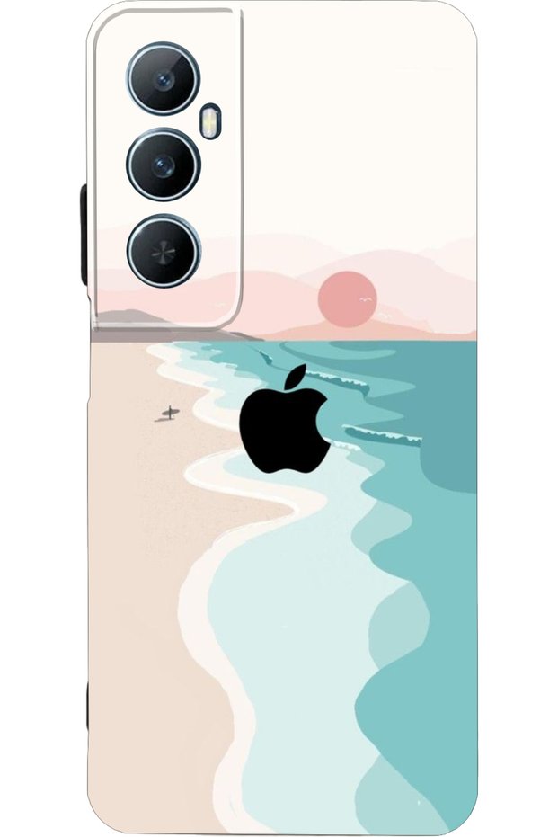 C65 Compatible Camera Protected Hd Apple Logo Printed A++ Quality Silicone Case