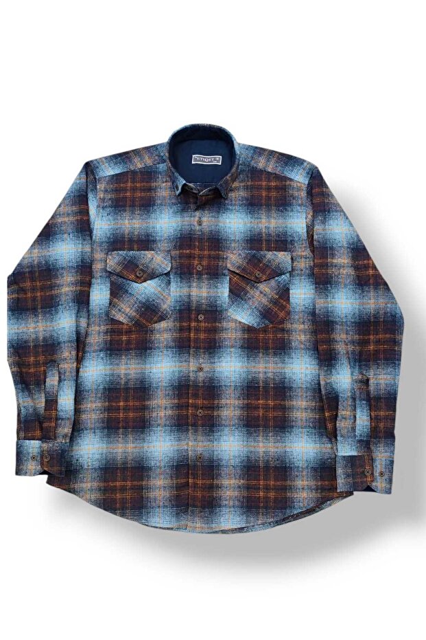 Classic Cut Double Pocket Cover Thick Griller Wool Dad Shirt[Top Quality Product]