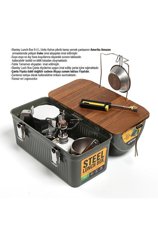Stanly Lunch Box - Unito Wooden Tray, Handmade Wooden Table Top