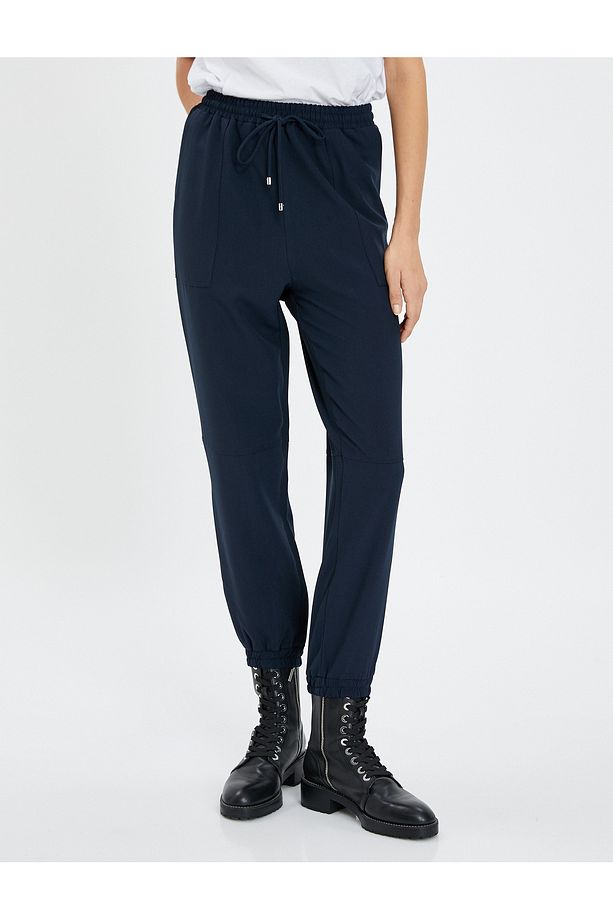 Jogger Pantolon Bağcıklı Normal Bel Cep Detaylı - 3