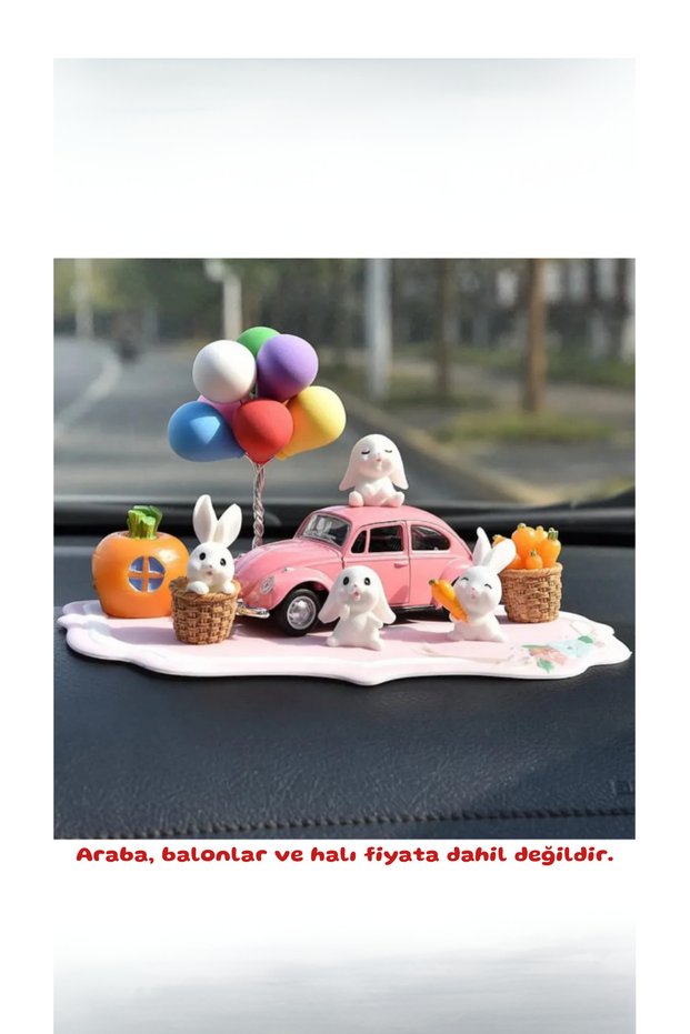 Rabbit Set 8 Pieces Rearview Mirror Ornament Mirror Ornament Vehicle Interior Car Ornament Torpedo Ornament Auto Accessory