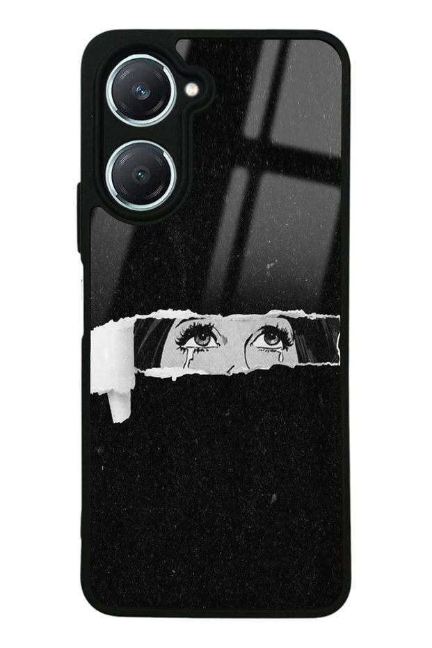 غلاف هاتف لامع بتصميم عيون لهاتف Vivo Y18