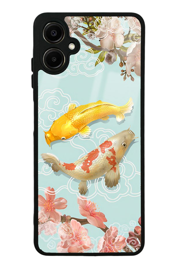 Samsung A06 Glossy Phone Case with Koi Fish Design