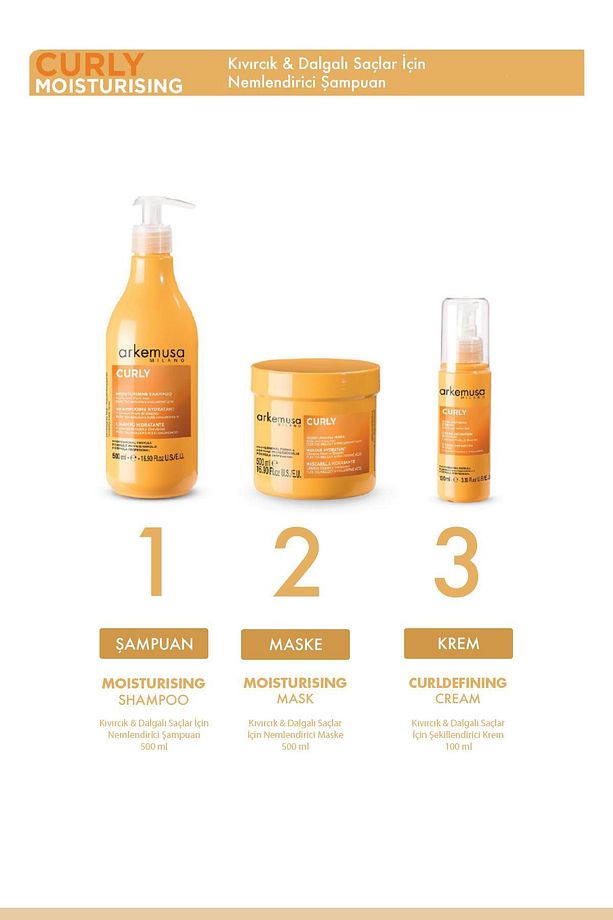 Moisturising Shampoo - Kıvırcık Ve Dalgalı Saçlar Için Nemlendirici Şampuan 500 ml - 2