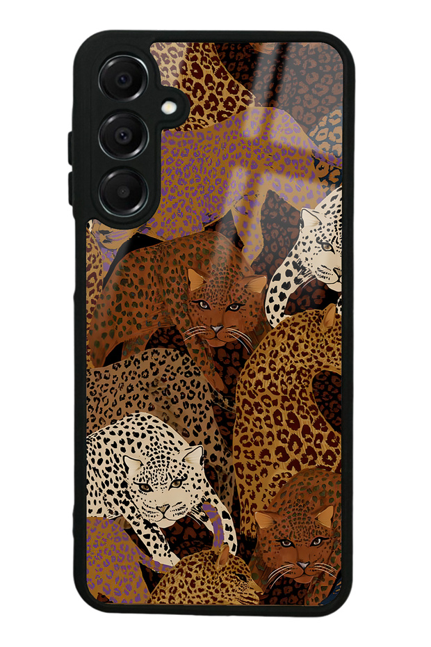 Samsung A16 Glossy Phone Case with Leopards Design