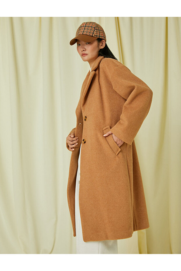 Double Buttoned Cashmere Coat - 1