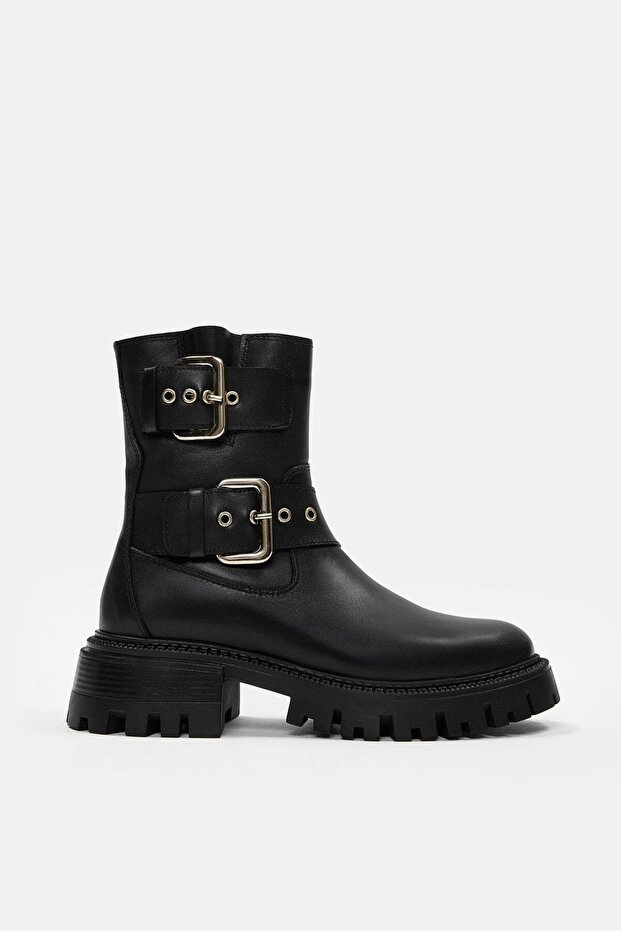 Johan Siyah Hakiki Deri Kadın Bot - 1