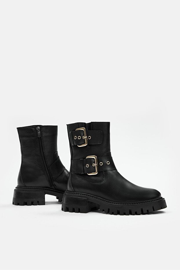 Johan Siyah Hakiki Deri Kadın Bot - 6