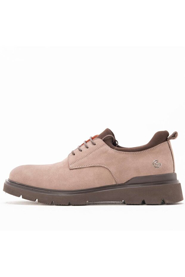 Adolf Men's Khaki Nubuck Leather Casual Shoes234732